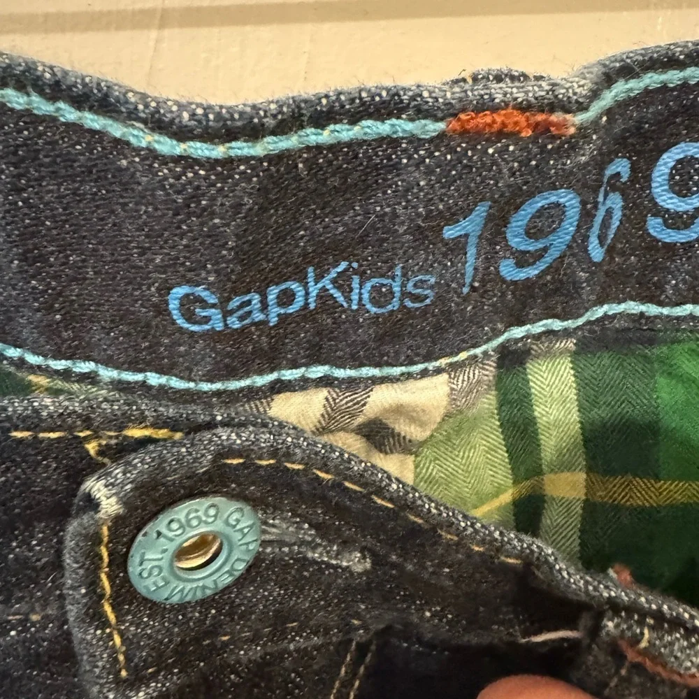 GAP Kids Denim with Blue and Green Lining.